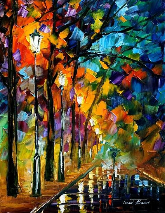 Modern impressionism palette knife oil painting kp094