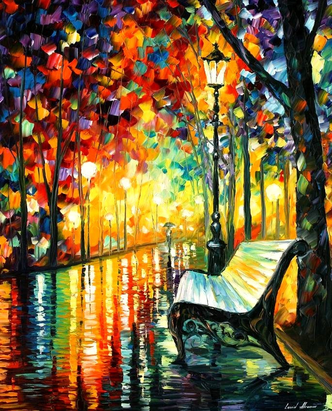 Modern impressionism palette knife oil painting