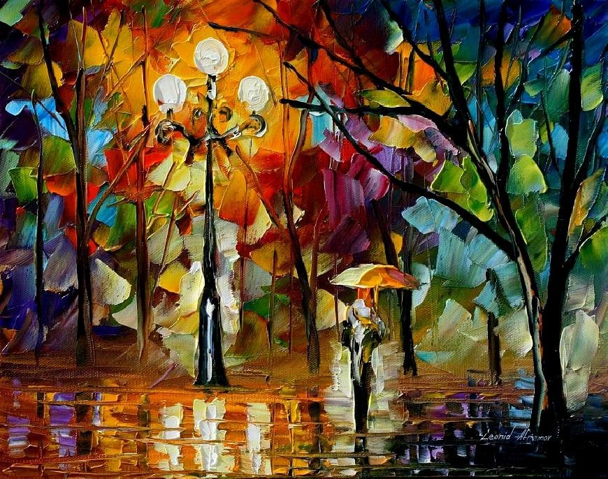 Modern impressionism palette knife oil painting kp102