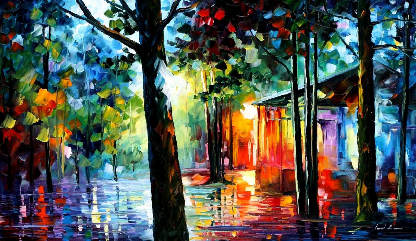 Modern impressionism palette knife oil painting