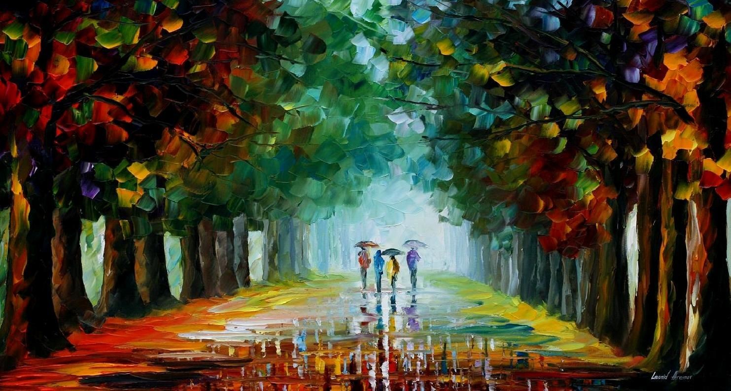 Modern impressionism palette knife oil painting