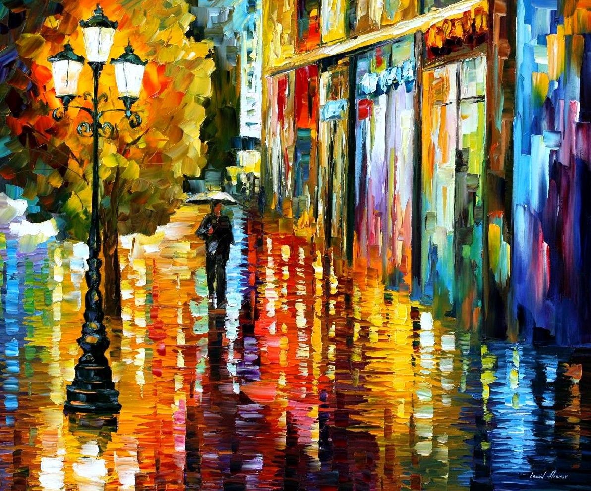 Modern impressionism palette knife oil painting