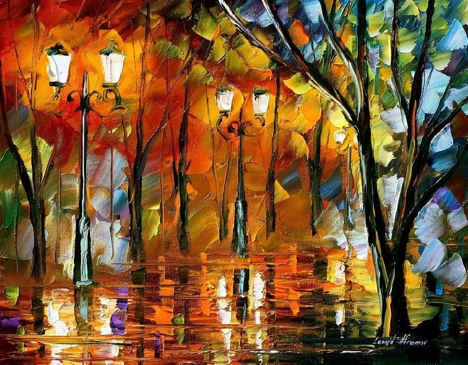 Modern impressionism palette knife oil painting