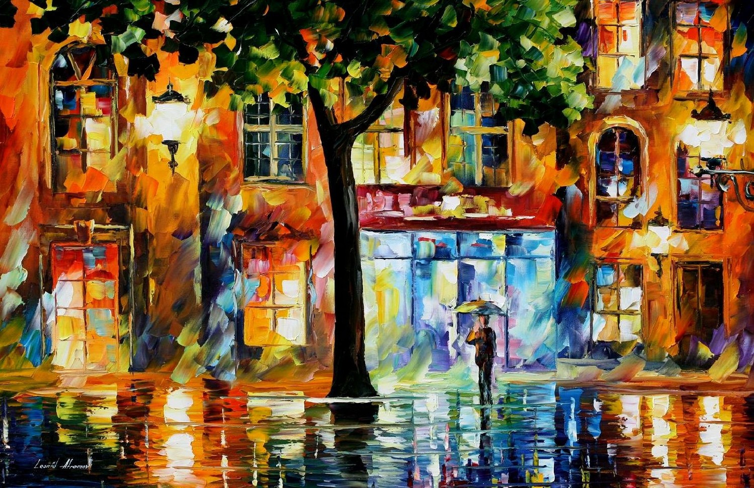 Modern impressionism palette knife oil painting