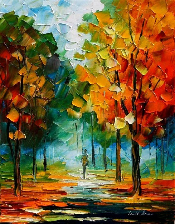 Modern impressionism palette knife oil painting kp143