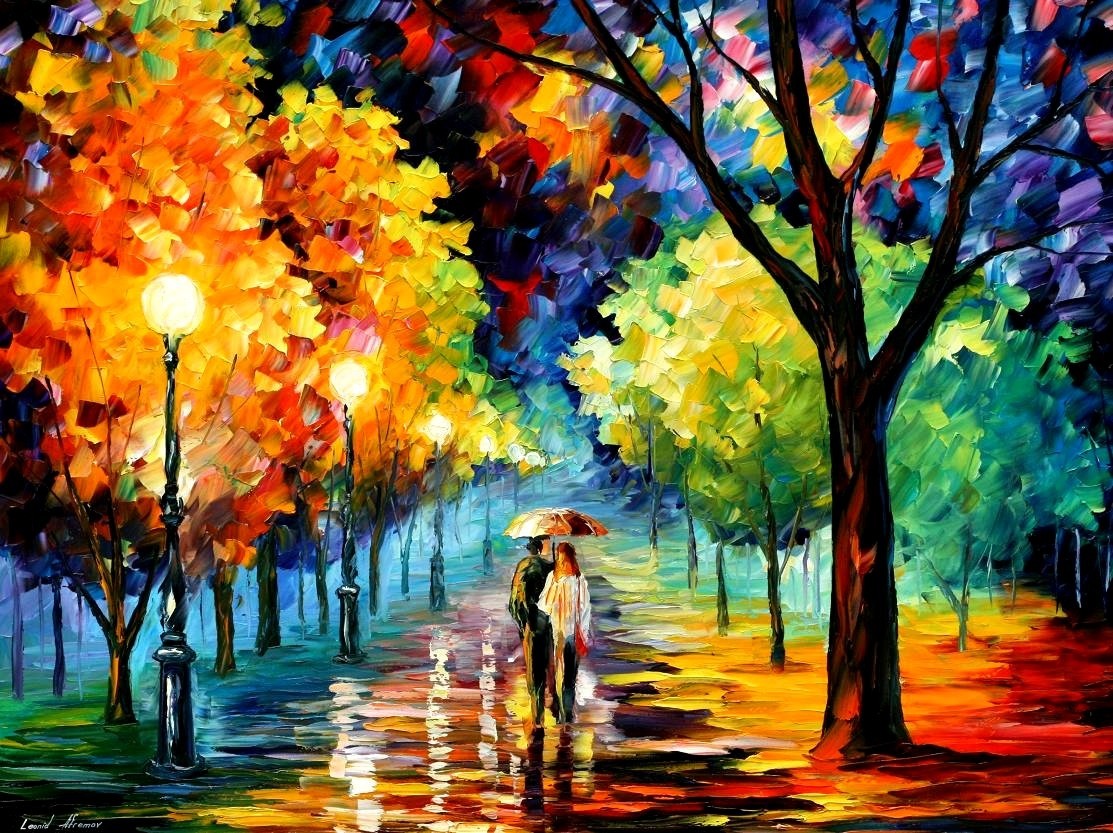 Modern impressionism palette knife oil painting kp145