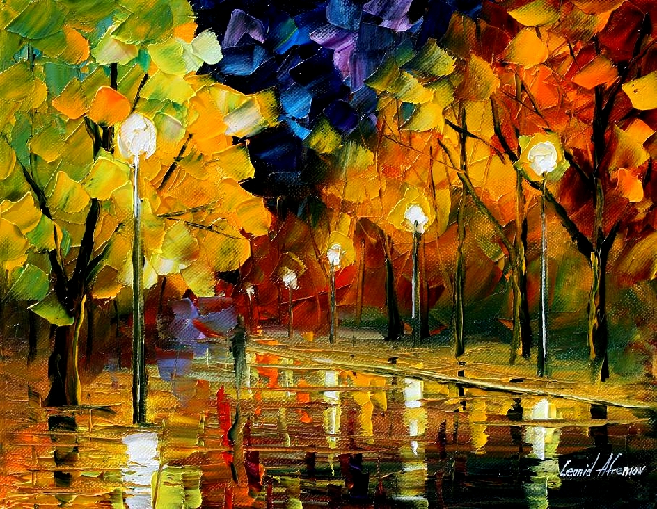 Modern impressionism palette knife oil painting