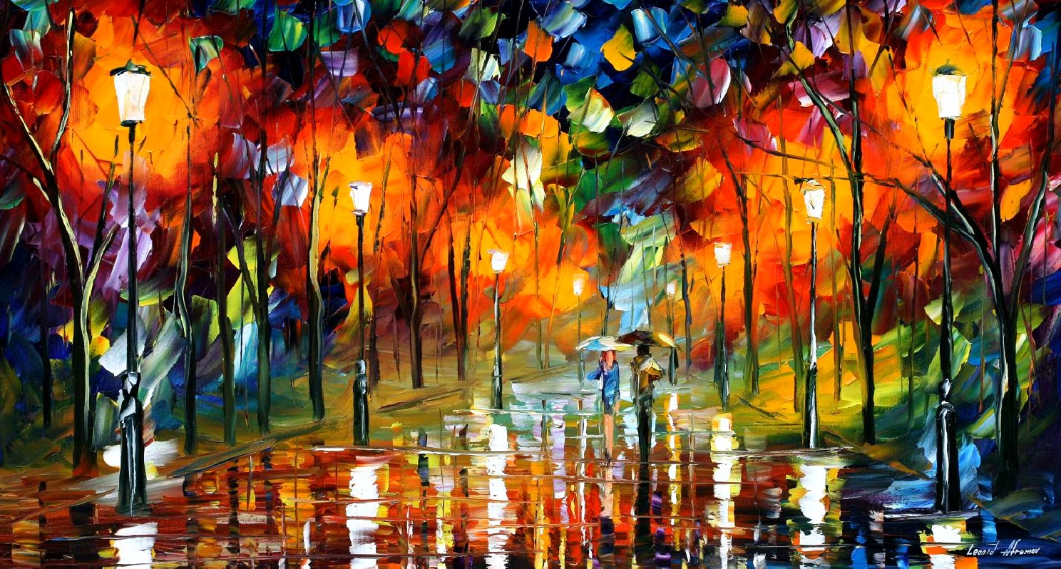 Modern impressionism palette knife oil painting kp167