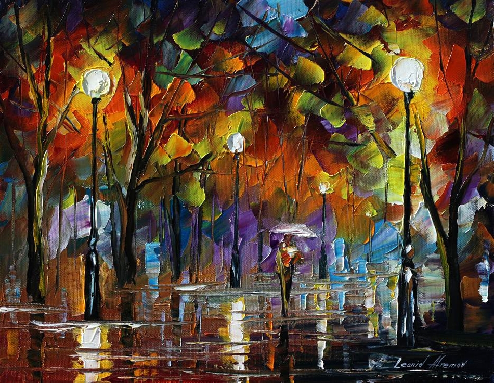 Modern impressionism palette knife oil painting kp175