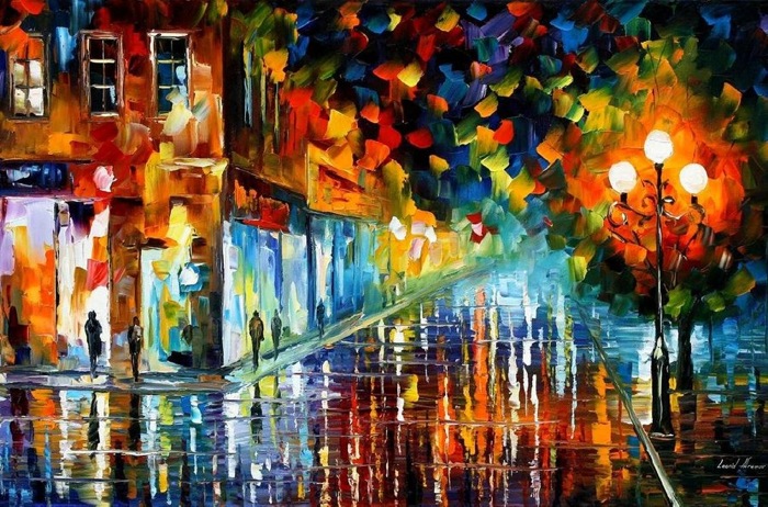 Modern impressionism palette knife oil painting