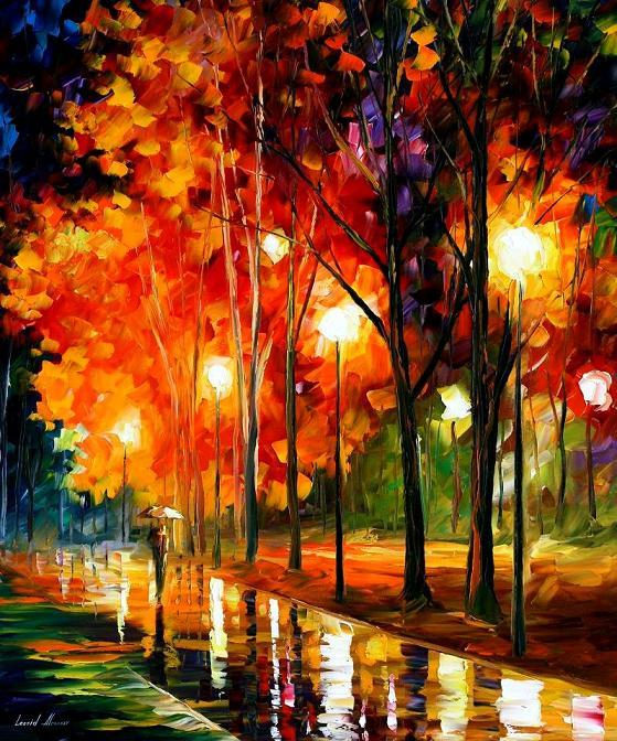 Modern impressionism palette knife oil painting kp193