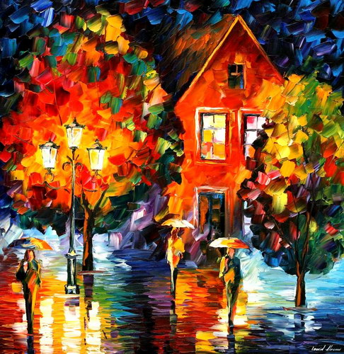 Modern impressionism palette knife oil painting kp194