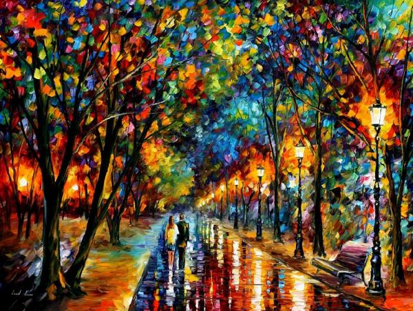 Modern impressionism palette knife oil painting kp197