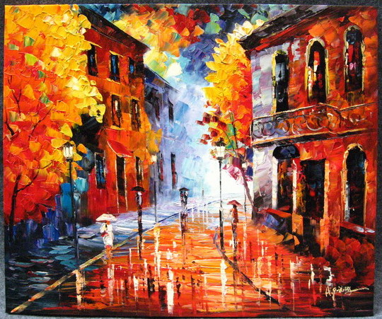 Modern impressionism palette knife oil painting