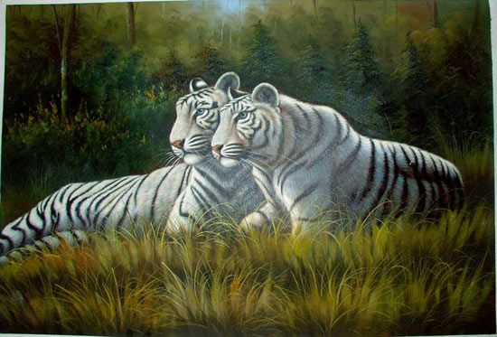 Dafen Oil Painting on canvas -tiger02